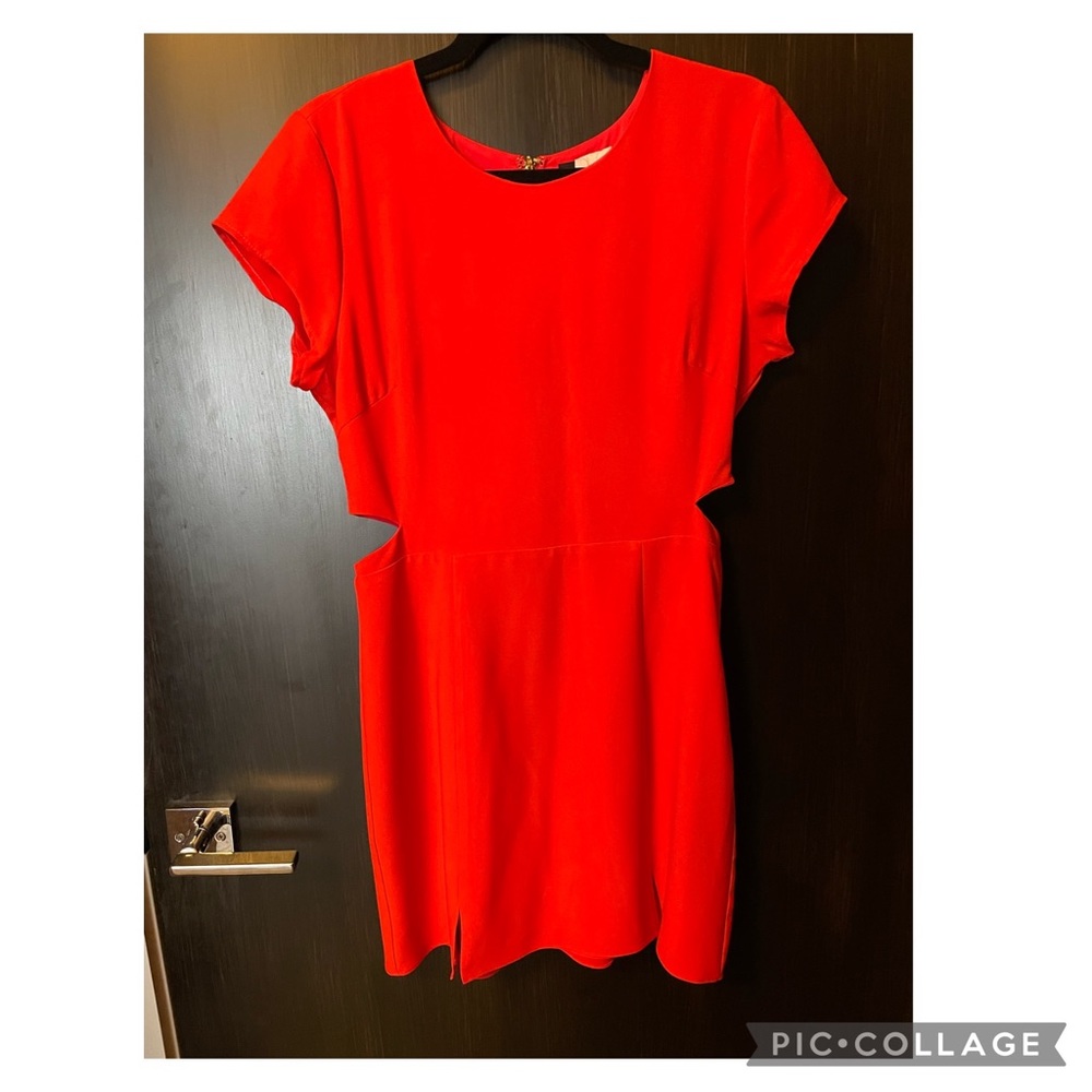 x Naven Violet Dress in Flame Scarlet